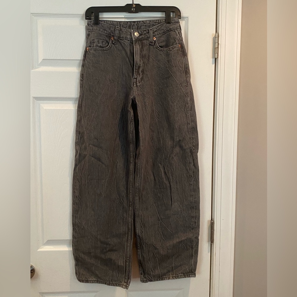 H&M Gray Flare & Wide Leg Jeans